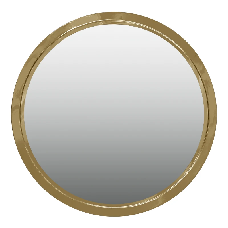 Wholesale Home Decor Gold Round Shape Wall Double Mirrors Drawer Metal Frame Decorative Wall Mirror