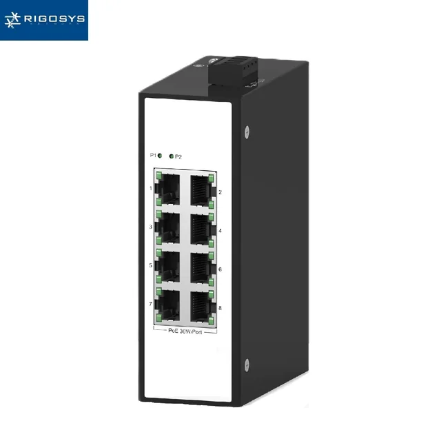 OEM Customized 8 Port 1000M Unmanaged Ethernet Switch with POE+ DIN Rail Mounting Industrial Use