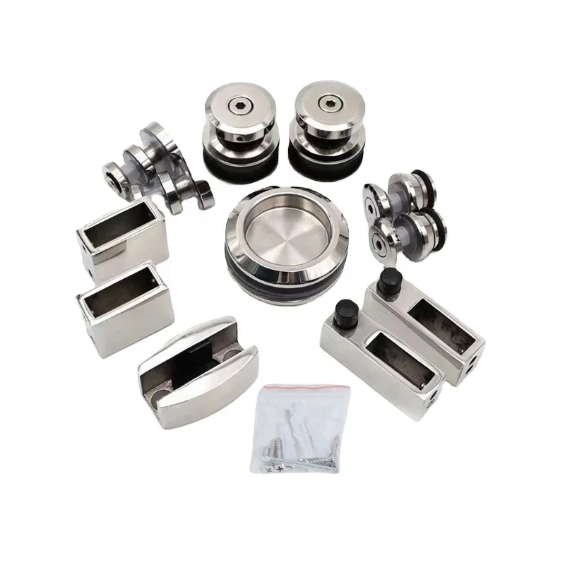 Frameless Adjustable Sliding Shower Glass Door Hardware Patch Fittings ...
