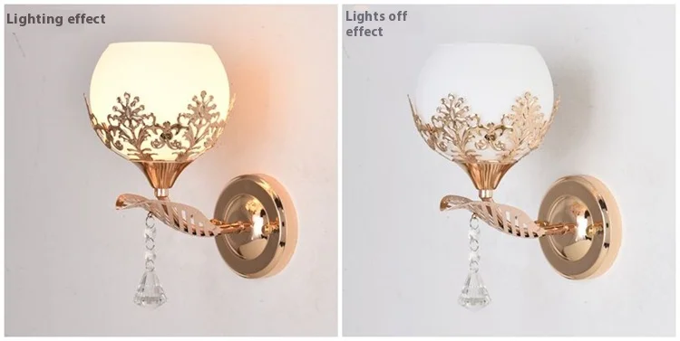 product new creative led american wall lamp for bedroom living room balcony stair corridor and aisle iron body with e26 bulb base-5
