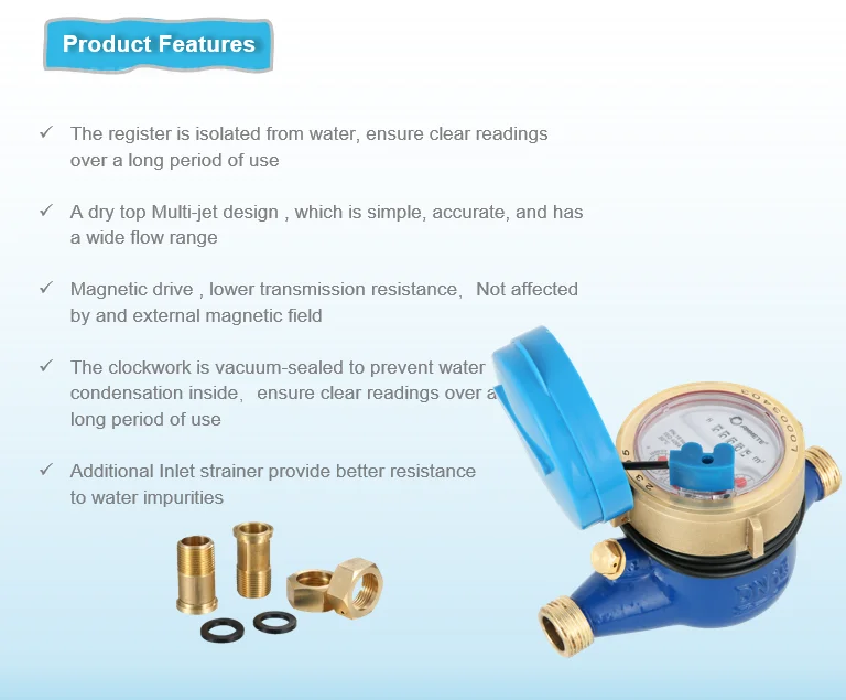 Multi Jet Water Meter Pulse Reed Switch Sensor Water Meter Manufacturer