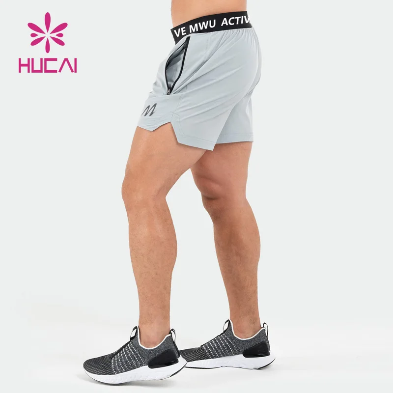 Custom Logo On Waistband Polyester Pockets Split Hem Pour Hommes Sports