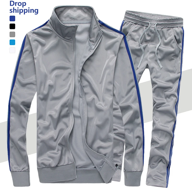 Custom Man 2022 Fitted Zipper Jogging Sweatsuit & Pants Set Causal ...