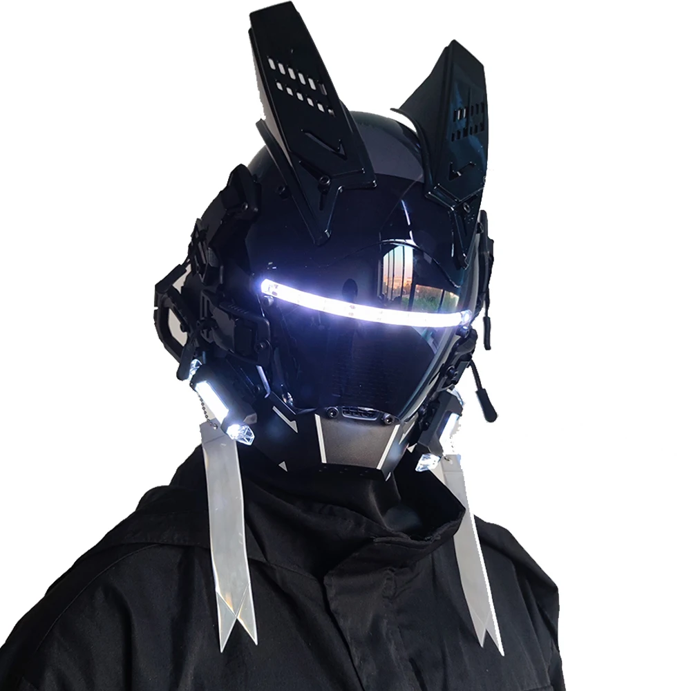  KYEDAY Punk Mask Cosplay for Men, Cosplay Samurai