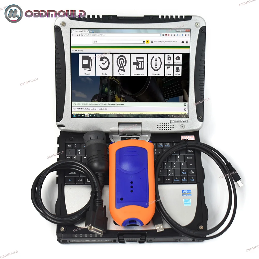 Electronic Data Link Diagnostic Tool for EDL V2 Construction Heavy Equipment Truck Diagnostic Scanner Tool With Cf19 Laptop