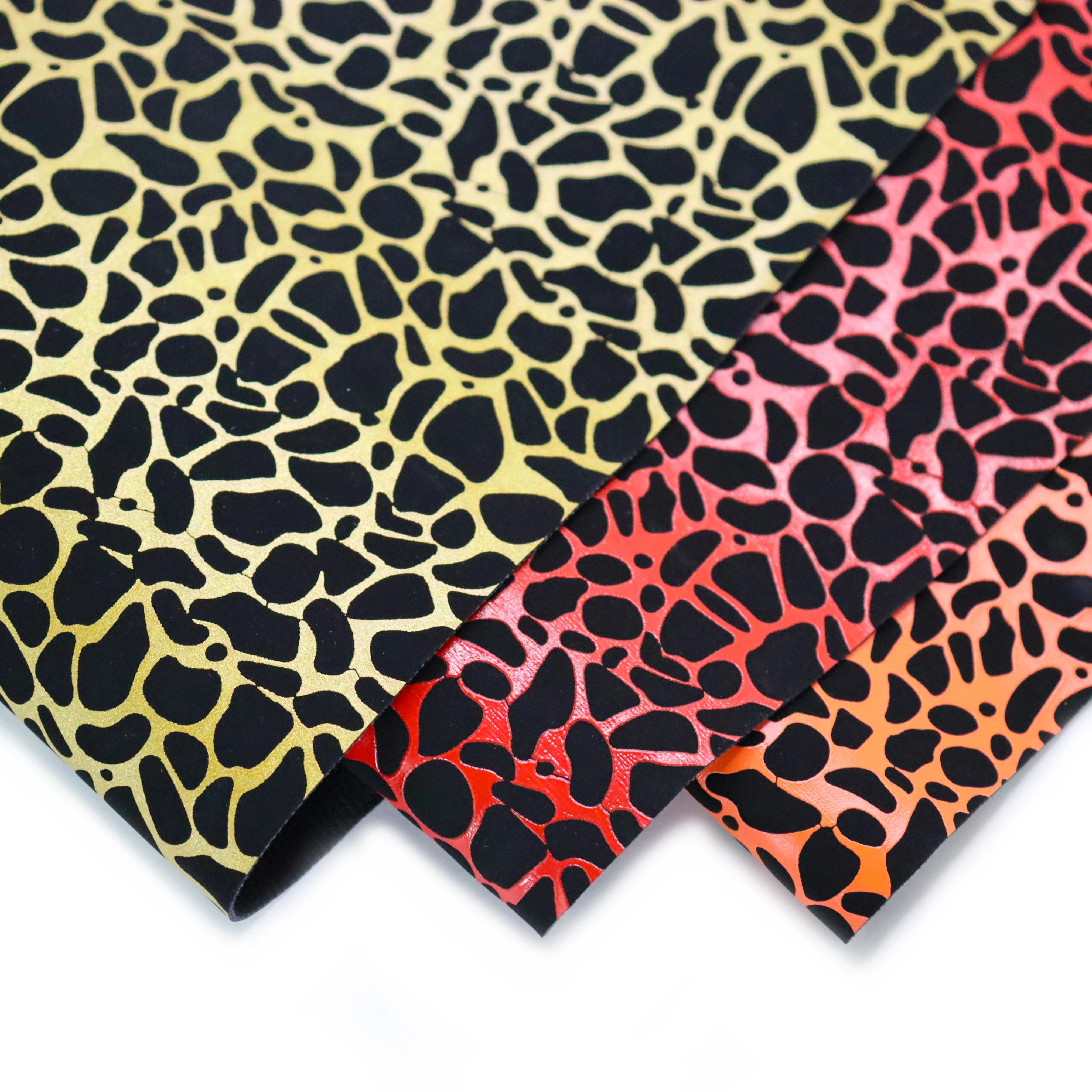 Unique Design Leopard Pattern Printed Design Artificial Fabric Mirror Printing PU Coated Decorative Synthetic Leather For Upholstery/Bags