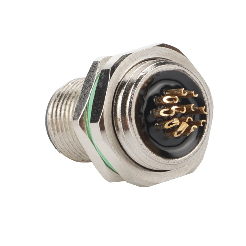 Clip Fast Screw Connector M12 2P 4P 10P Wiring 0.2m Coding Waterproof RJ45 Ethernet 8P PCB Cable