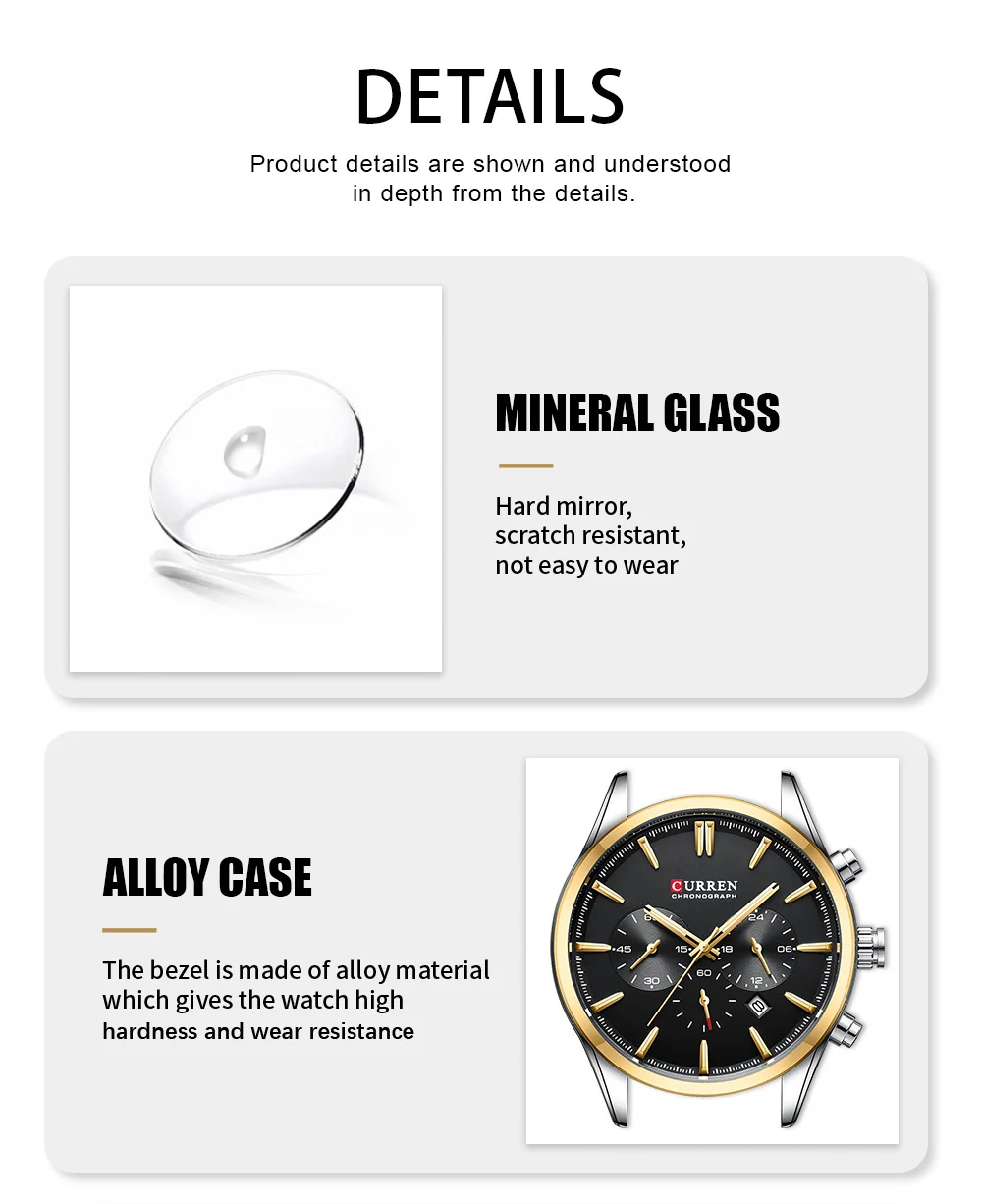 8446 Новые Роскошные Кварцевые наручные часы с хронографом, повседневные спортивные многофункциональные часы из нержавеющей стали