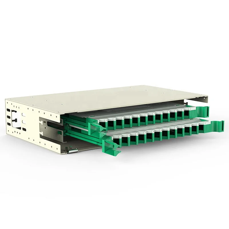 12 24 48 72 96 Core Port LC SC FC ST UPC APC PC Duplex Simplex Splice Tray Adapter Pigtails 19 Inch Rack Mount ODF Unit Box