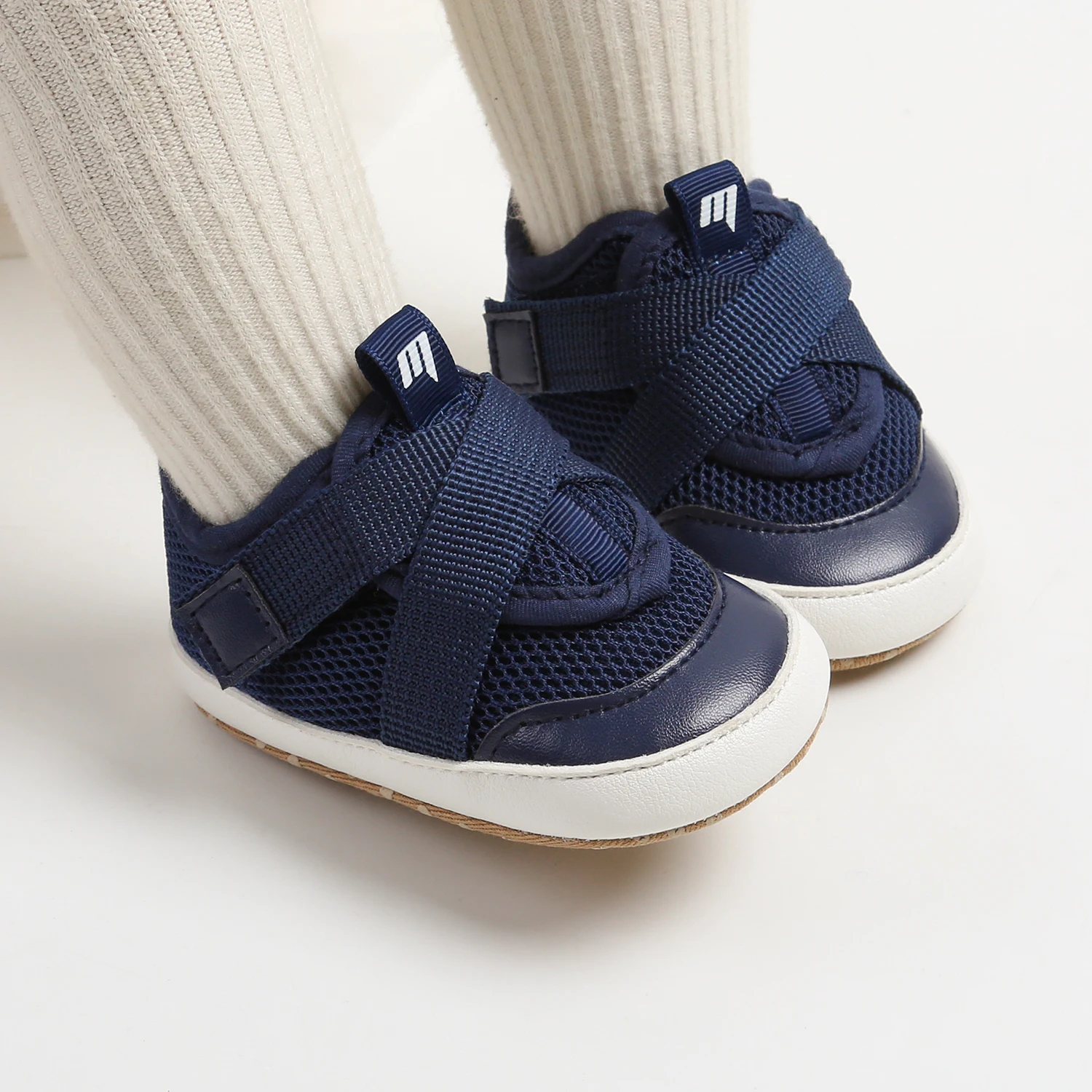 Hot Selling Summer Spring Autumn Mesh Breathable Baby Toddler Booties Flat Anti-Slip with Light Weight Solid Pattern Boys Girls factory