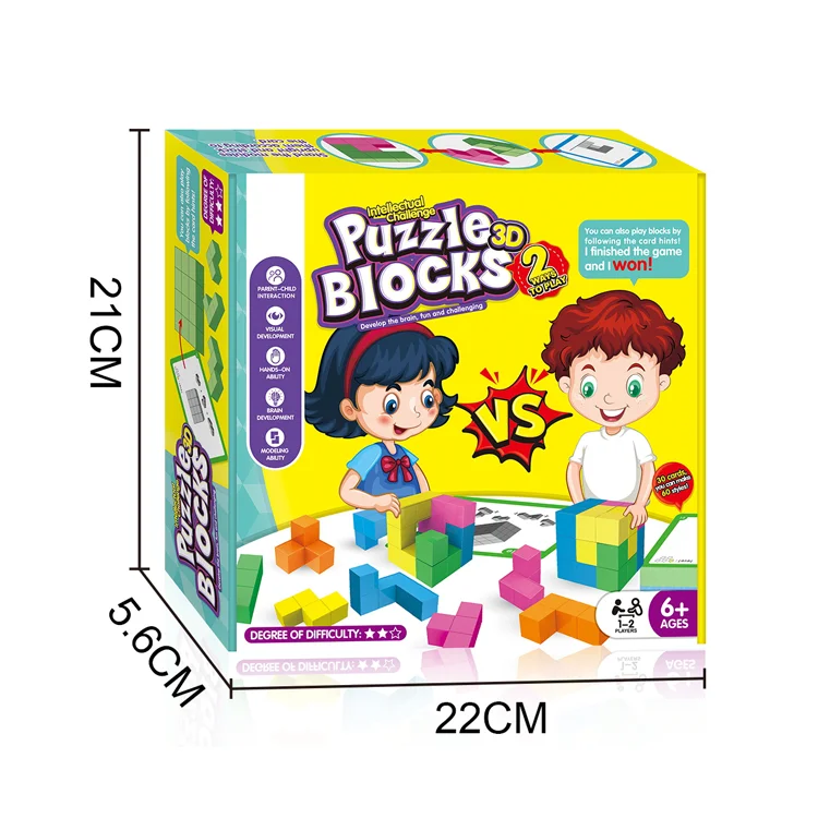 Newest Intelligent Challenge Block Game 40pcs 10 Play Methods Balance Play Building Block Board Game