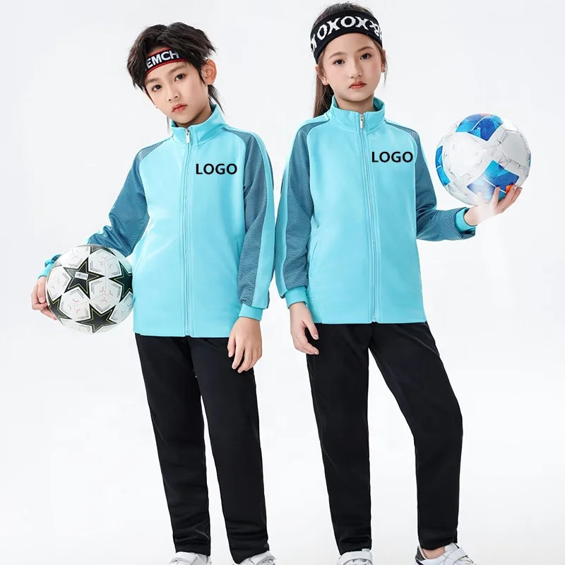 High Quality Custom Soccer Tracksuits Kids Orange Training Wear
