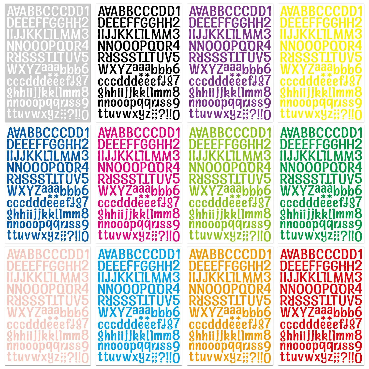 Letter Stickers Colorful Alphabet Stickers Vinyl Self-Adhesive Number Alphabet Vinyl Sticker, Mailbox Numbers Labels DIY Crafts