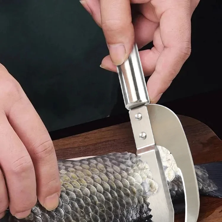 Sharp Multipurpose Fish Gutting Knife Seafood Fish Descaler Scale Scraper Cleaning Tool Stainless Steel Fish Scaler Remover