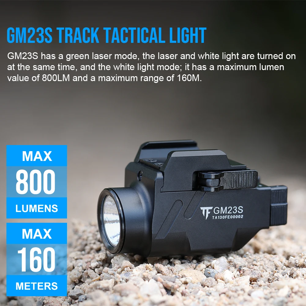 Trustfire Gm23s Green Laser Tactical Flashlight 800lm Waterproof Usb C ...