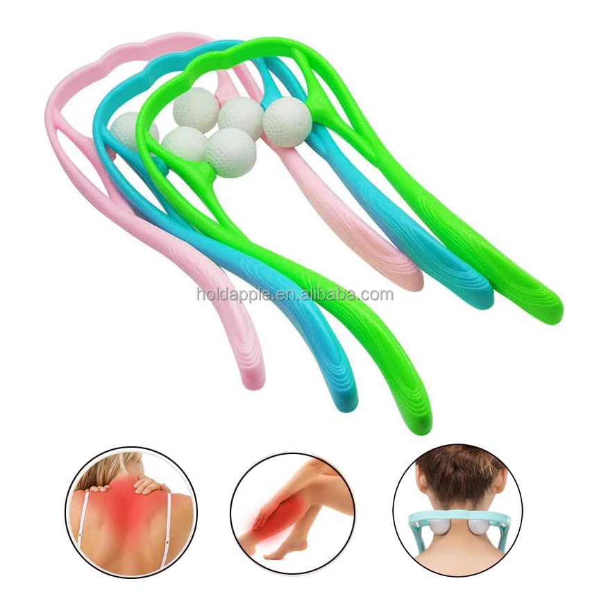 Manual Neck Massager Trigger Point Roller Self Massager.