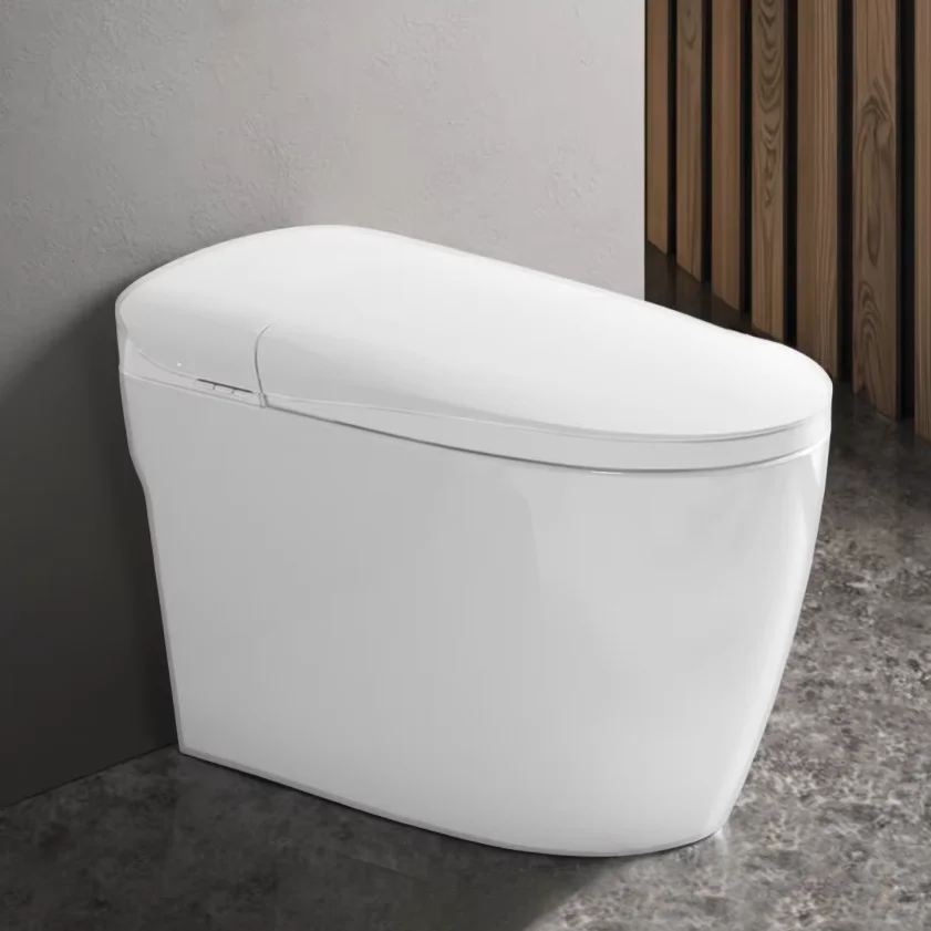 New Arrival Wc Electric Bidet Toilets Floor Mounted Wc Intelligent Toilet Foot Touch Sensor Flush One Piece Smart Toilet Bowl