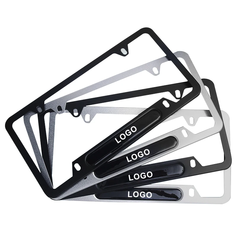 Carbon Fiber Motorcycle License Plate Frame Holder Black Metal Aluminum Slim Design with Stainless Steel Screws No Reviews yet