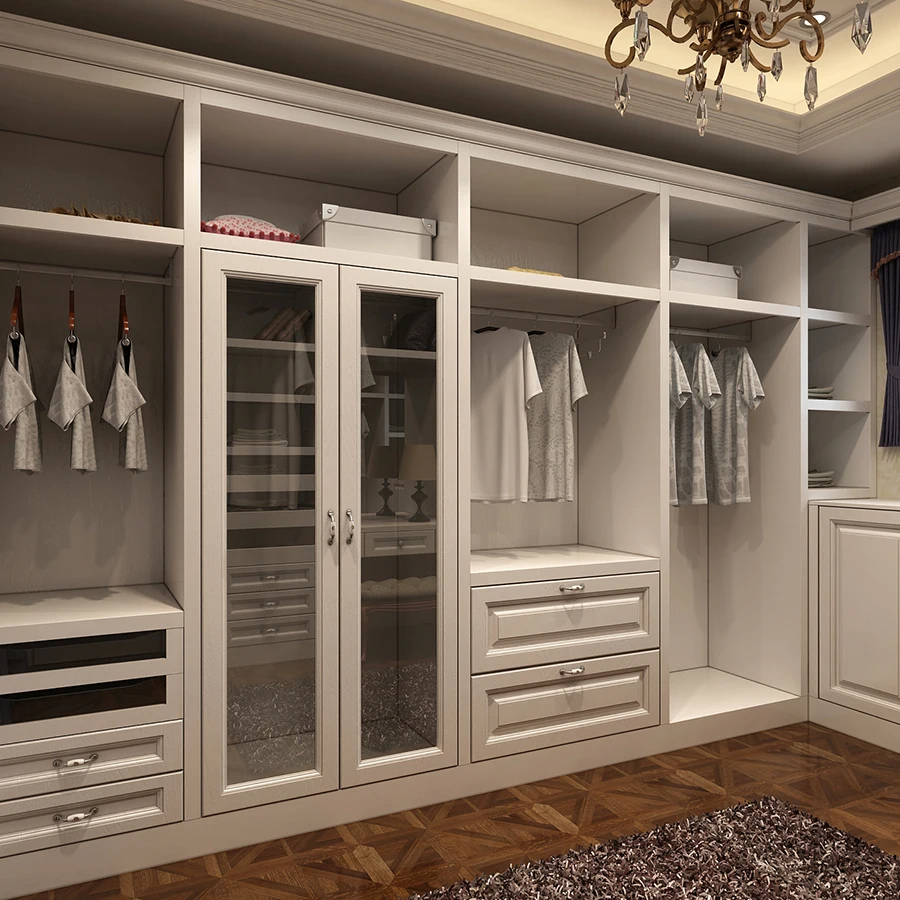 L Shaped Walking in Closet with American Style Design