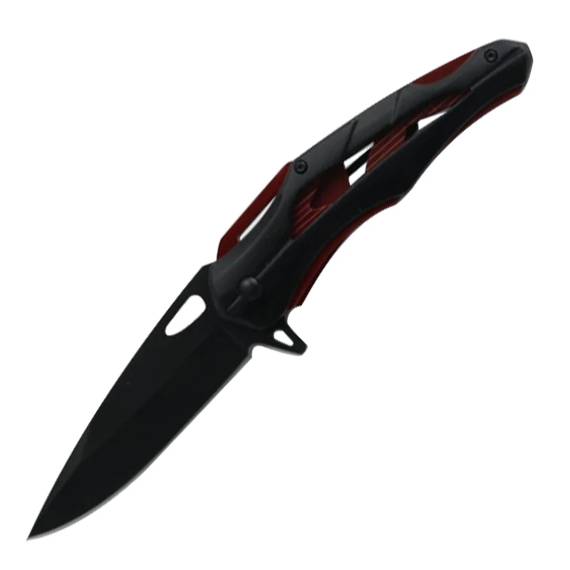 New Hollow Out Design Tactical Folding Survival Knife Foldable Camping