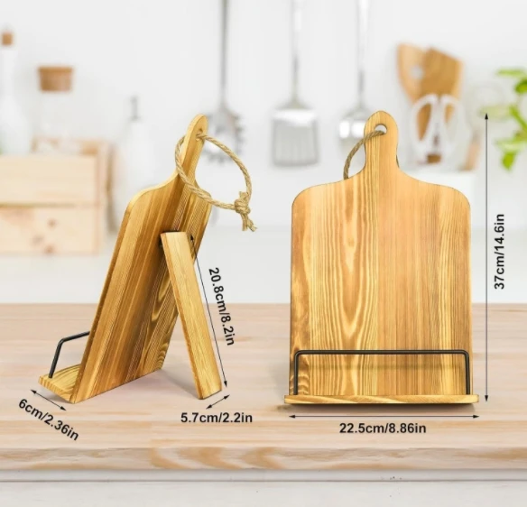 Solid Wood Bookshelf Recipe Rack Restaurant Menu Display Rack - Buy ...