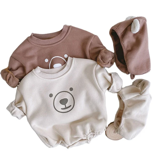 Высококачественный хлопковый комбинезон для маленьких мальчиков с шапкой и коротким рукавом