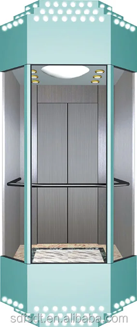 FUJI Brand Capsule Panoramic Elevator Sightseeing Lift External Commercial Passenger Elevator