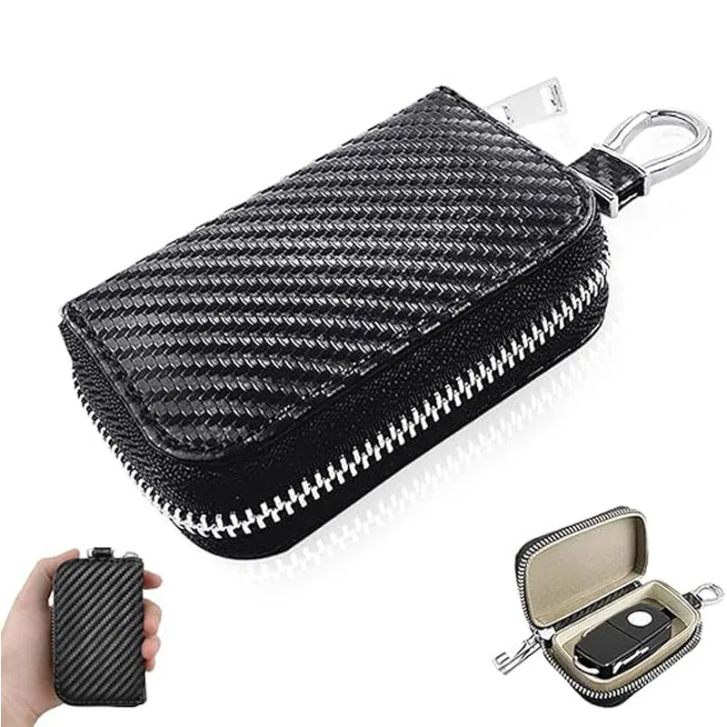 thumbnail image 2 of Car Accessories Faraday Pouch For Car Keys - RFID Signal Blocking Case, Anti -Theft Keyless Car Protector, 6 Colors, 2 Sizes With Hook & Keyring Portable Key Fob Shielding Pouch 2 of 12