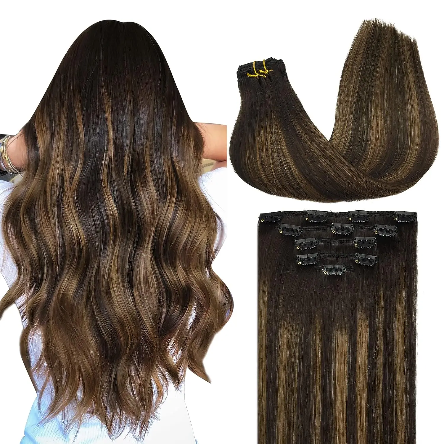 Complete Clip-In Hair Extension Starter Kit (18-inch)