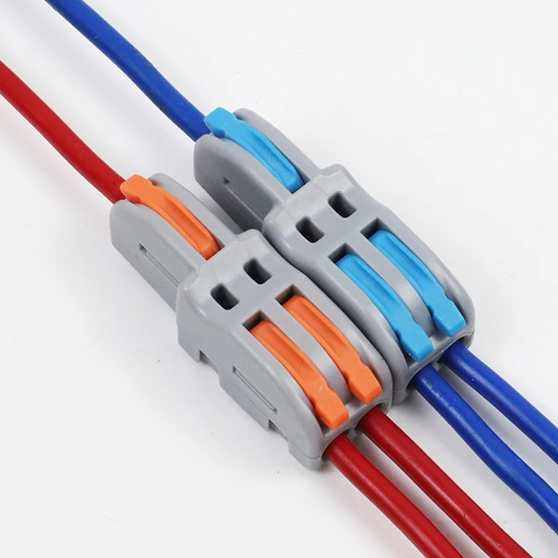 32A connector one line in double lines out cable splitter quick connector with screw free cable 2 pin terminal connector