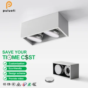 Led Recessed Downlight GX53 Bulb Replace Freely Spot Led Ceiling Lamp 2 Head Indoor Room Lighting for Living Room 3000k-6000k