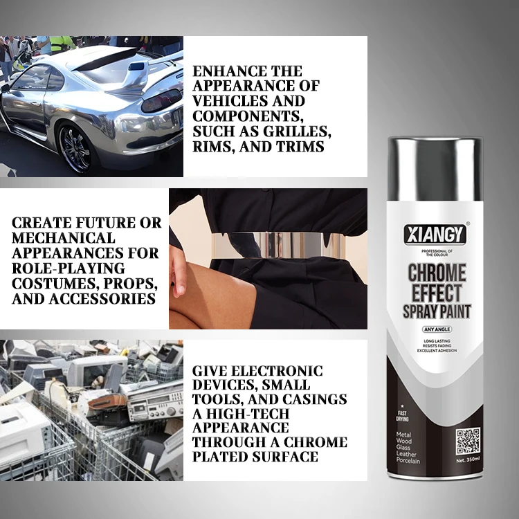 Aerosol Spray Paint Chrome 400ml Aerosol Spray Buy Chrome Foil Mirror Metallic Spray Effect