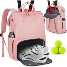 Large Capacity Tennis Backpack Racket Bags 2 Rackets With Shoe Compartment Badminton Racket Backpack For Women