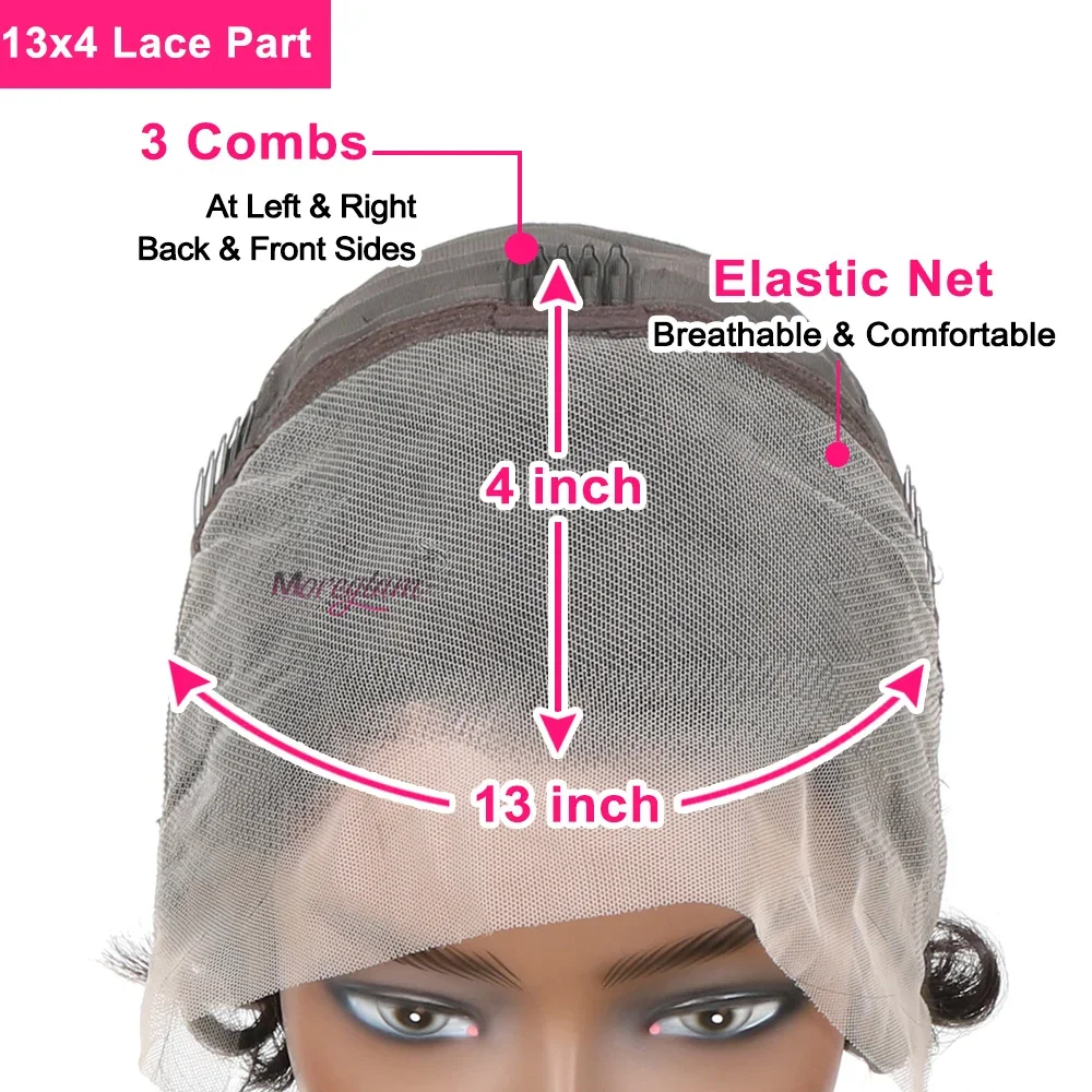 13x4 Lace Braid Wigs Human Hair Afro Kinky Curly Lace Front Wigs for Women Highlight Brown 210% Density Brazilian Remy Hair Wig_voghion.com