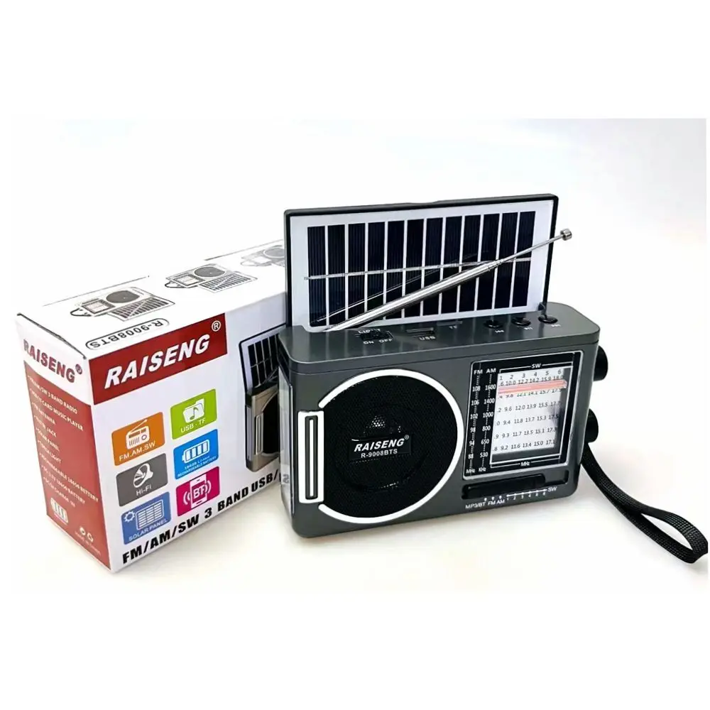 Cheap Multifunction Solar Radio R-9008bts Am Fm Sw 3 Band Wind-up Solar ...