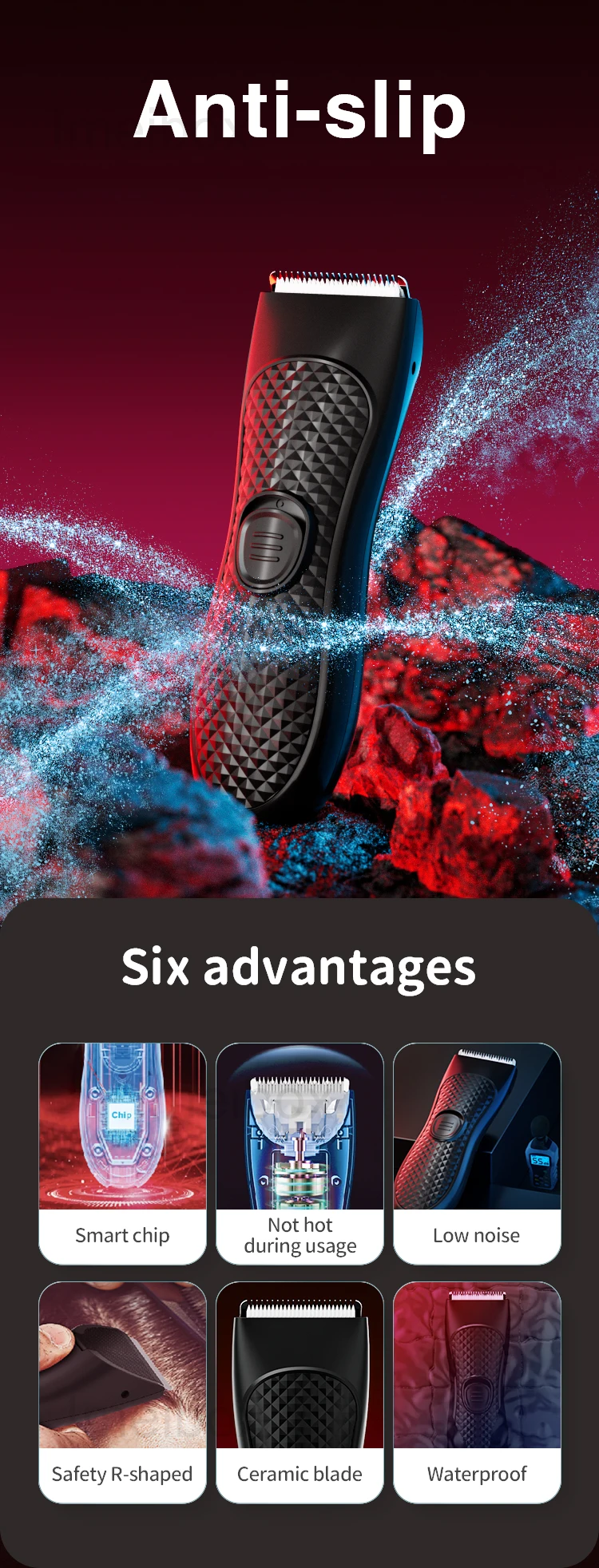 Ceramic Blade Electric Body Trimmer Micro Shave Razor Shaving Hair and ...