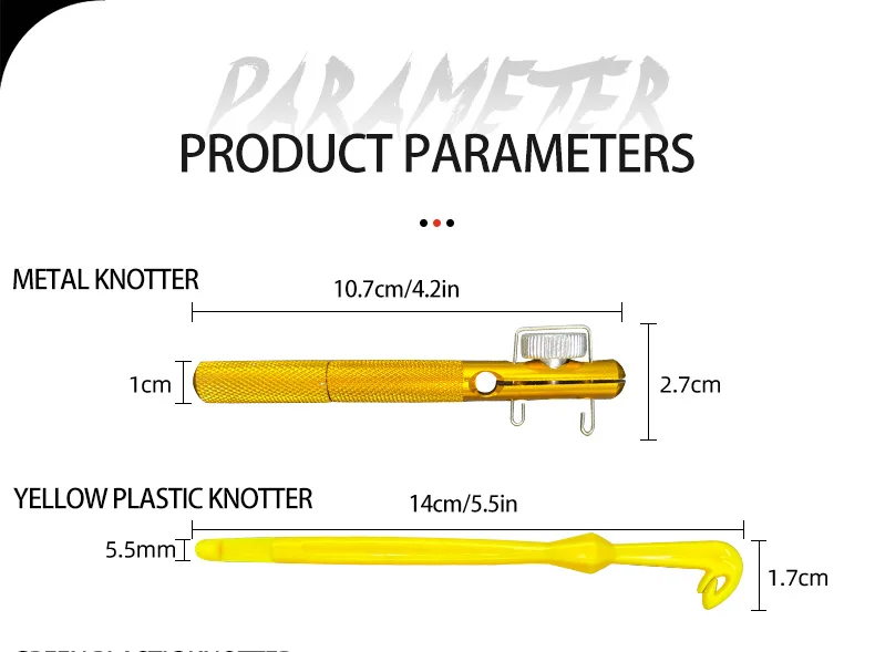 Fishing Line Knot Tying Tool Doubleheaded Needle Hand Metal Fishing