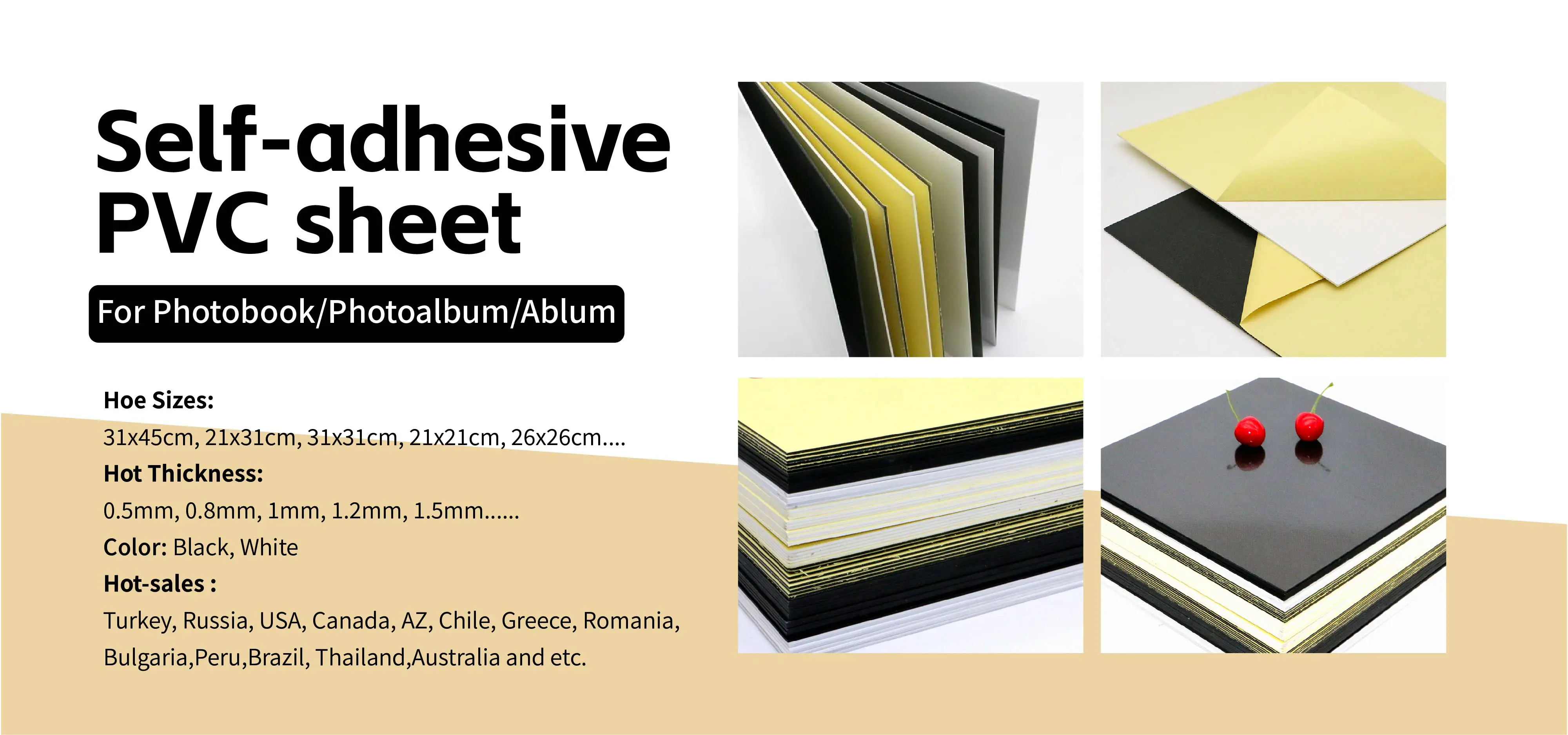 ​​​Self Adhesive PVC Photo Album Sheet