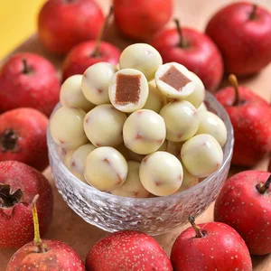 Factory's Net Red Yogurt Strawberry Balls Cocoa Butter Deliciously Sour Sweet Enriched Hawthorn Biscuit White Chocolate Coffee