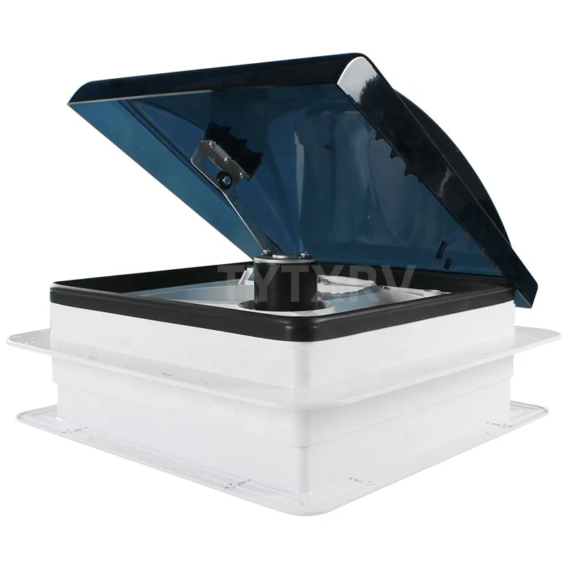 TYTXRV Caravan Accessories 340mm Manual Control RV Roof Vent Fan 3 Speeds Caravan Skylight Exhaust Fan