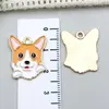 Yellow White Female Corgi 21x18mm