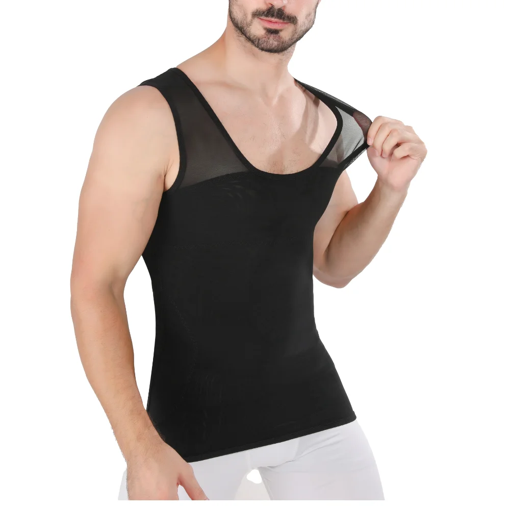 Compression Tank Tops Men Slim Vest Gynecomastia Shirts for Men