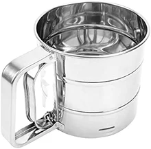 Premium Stainless Steel Flour Sifter with Fine Mesh for Kitchen Use