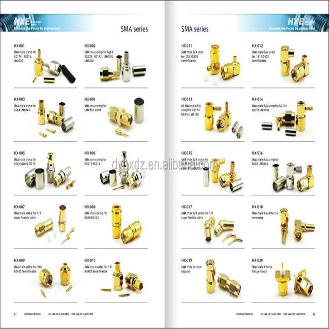SMA Connector Male for Crimp or Clamp