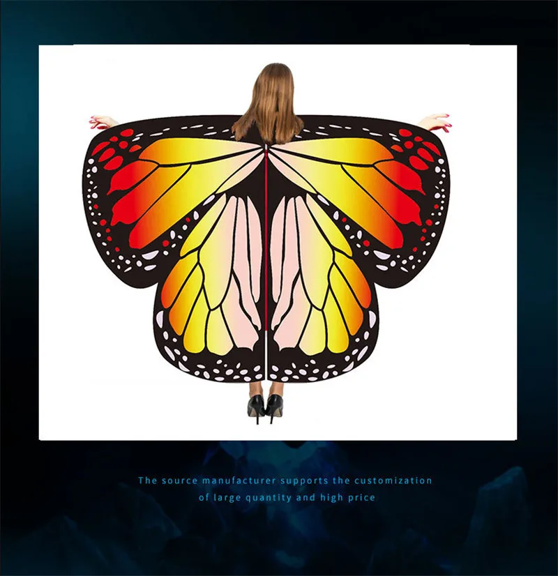 
Женские крылья-бабочки, шаль-бабочка, Женская сказочная накидка, наряд в стиле куклы, аксессуар для Хэллоуина, L0172 