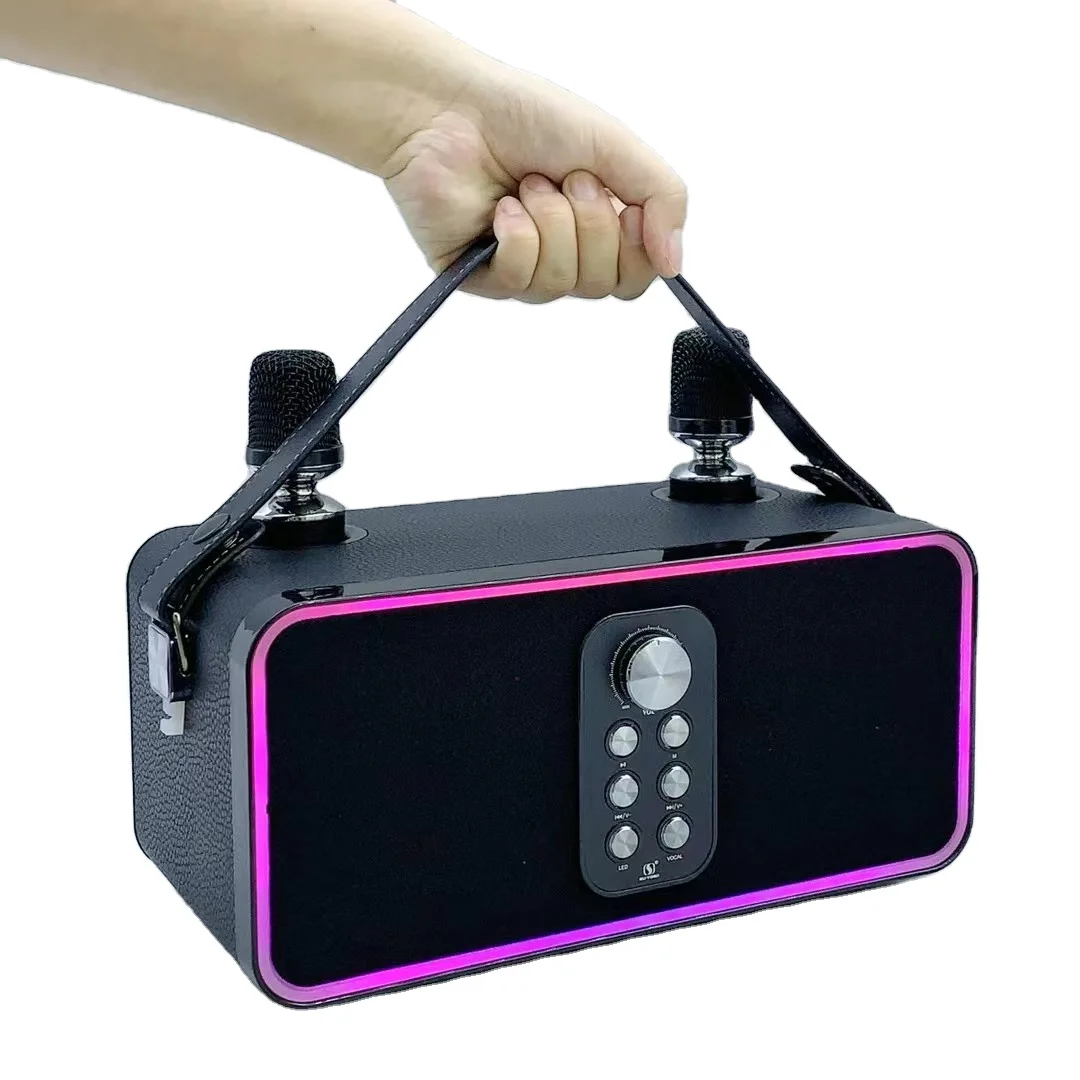 YLL Portable Bluetooth Karaoke Machine With 2 Wireless Mics - 60W Powerful Speaker For Parties