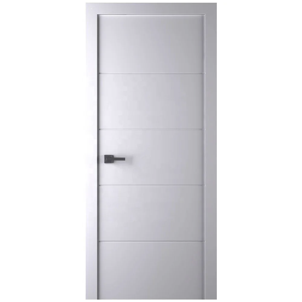 HDF Flush Models of Engraved Wooden in House Door Modern Slab