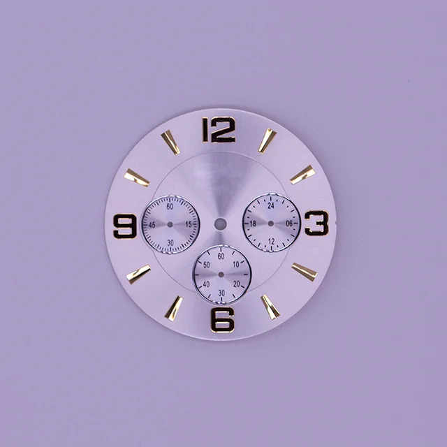 Brass Wrist Logo Metal Stickers Custom Three Eyes Sun Ray Watch Dial Parts