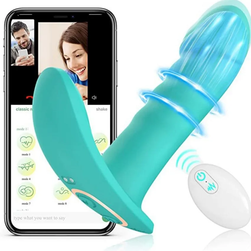 Women's Wireless APP Remote G-Spot Vibrator Multi-Frequency Clitoris Stimulator And Dildo Wearable Sex Toys_voghion.com