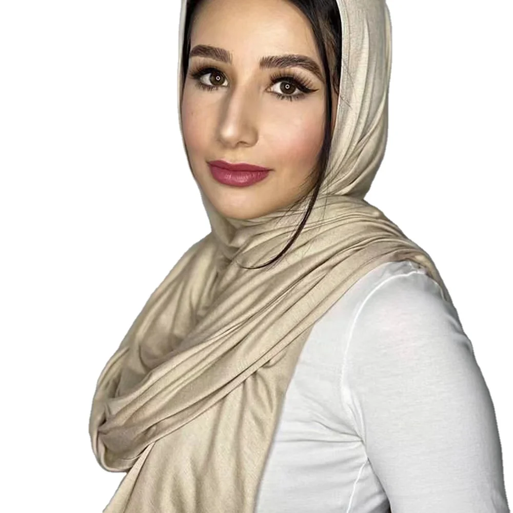 180X85cm Muslim Women Modal Cotton Jersey Hijab Long Shawl Jersey Hijabs  Big Size Jersey Scarf Plain Soft Turban Tie Head Wrap